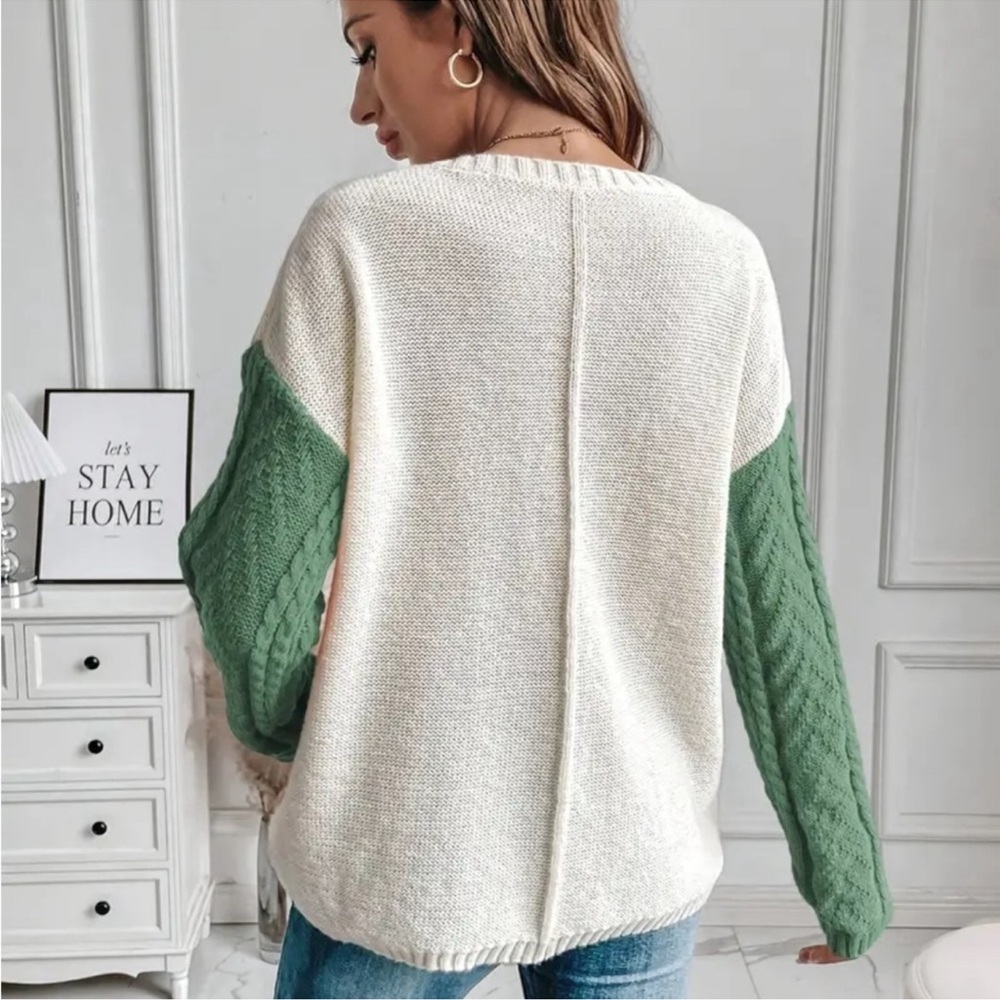 Colorblock Crew Neck Sweater - Picture 7 of 10